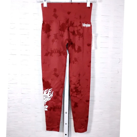Civil Regime Blush Red Reaper Kelly Seamless Leggings Athletic Size Small - Picture 1 of 8